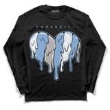 University Blue 5s DopeSkill Long Sleeve T-Shirt Slime Drip Heart Graphic