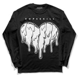 Panda White Black Dunk Low DopeSkill Long Sleeve T-Shirt Slime Drip Heart Graphic