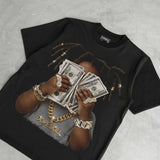 Wolf Grey 5s DopeSkill T-Shirt Rich Youth Graphic