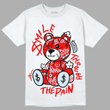 Cherry 11s DopeSkill T-Shirt Smile Through The Pain Graphic
