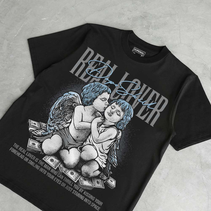 Wolf Grey 5s DopeSkill T-Shirt Real Lover Graphic