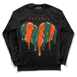 Dunk Low Team Dark Green Orange DopeSkill Long Sleeve T-Shirt Slime Drip Heart Graphic