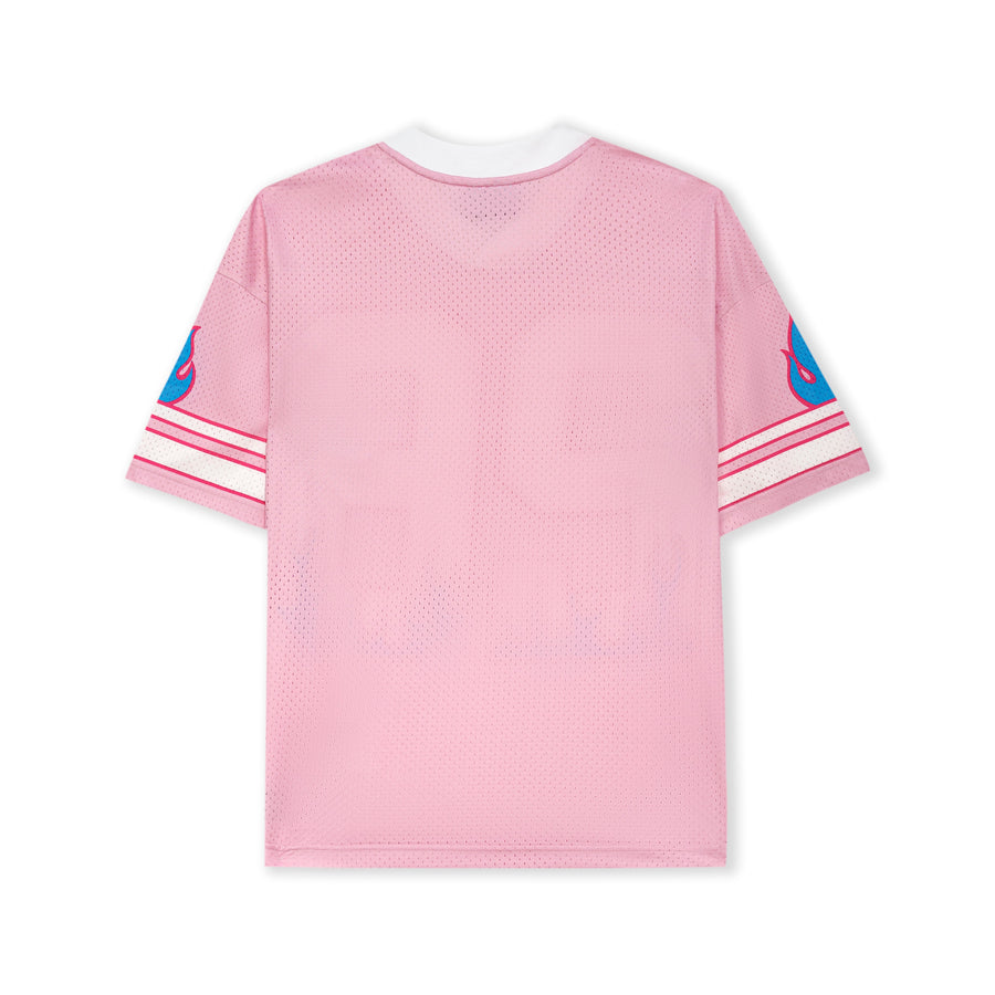 DopeSkill Oversized Jersey Streetwear Graphic Tee Cool V-Neck Pink T-Shirt Fire 26 Graphic