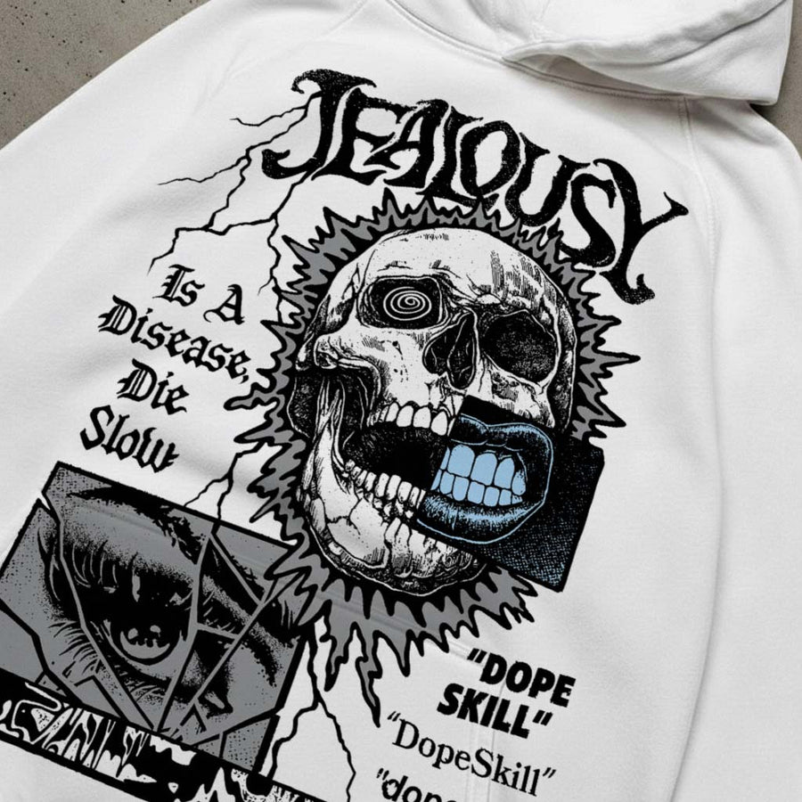 Wolf Grey 5s DopeSkill Hoodie Sweatshirt Jealousy Graphic