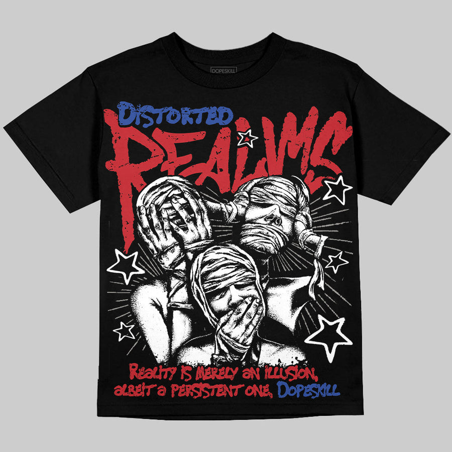 Rare Air 4s Oversize Print 'Distorted Realms' DopeSkill Graphic T-shirt