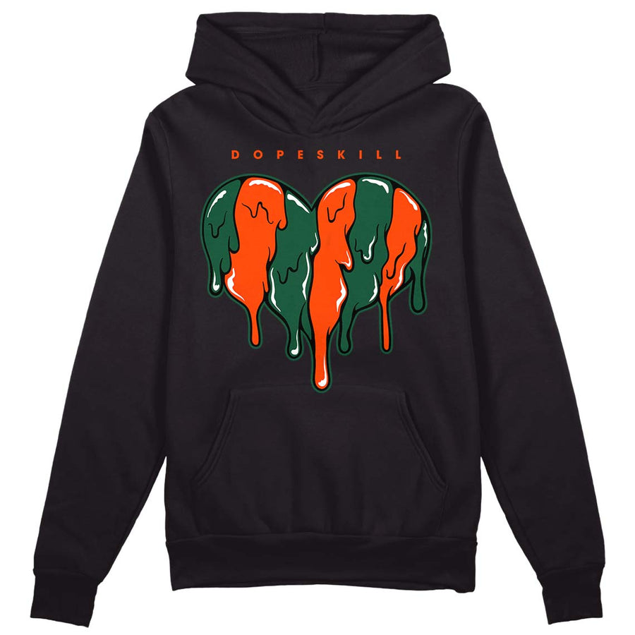 Dunk Low Team Dark Green Orange DopeSkill Hoodie Sweatshirt Slime Drip Heart Graphic