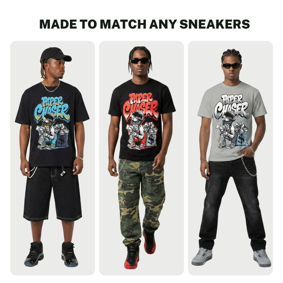 Wolf Grey 5s DopeSkill T-Shirt Paper Chaser Boy Graphic