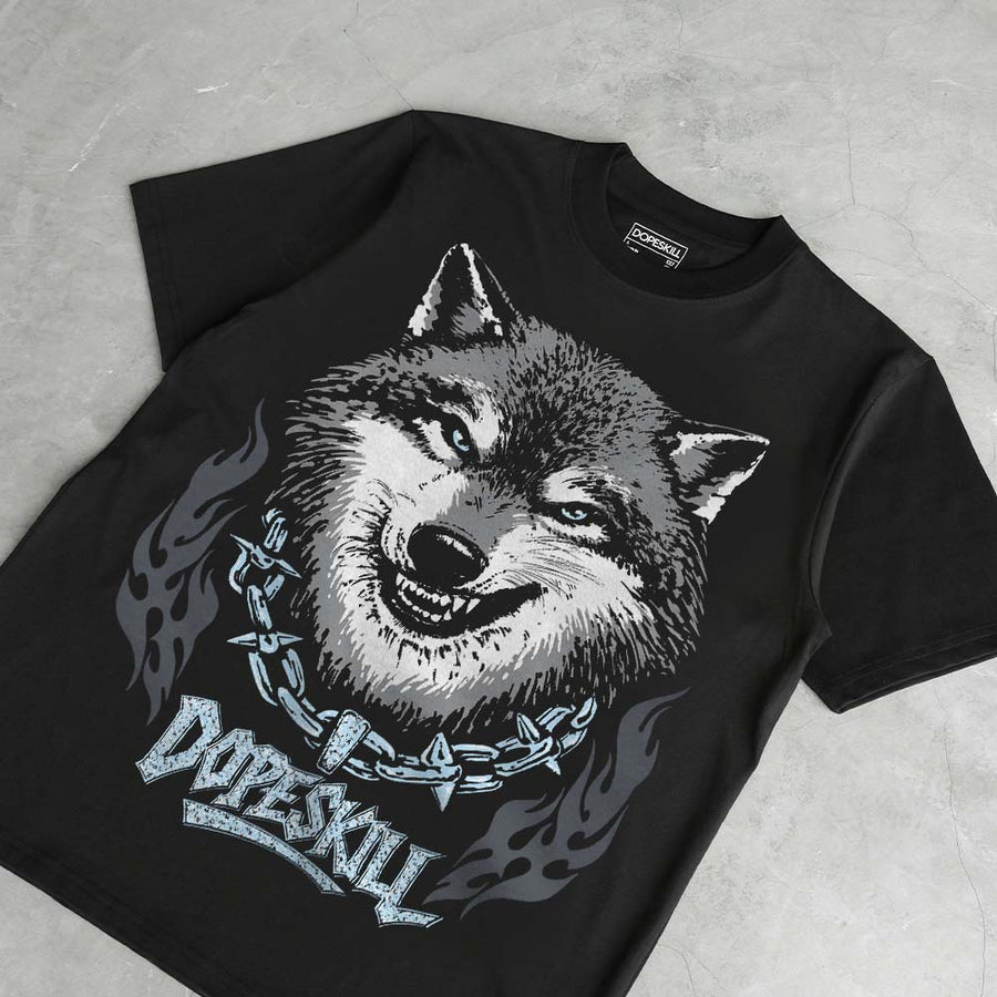 Wolf Grey 5s DopeSkill T-Shirt Wolf Grey Graphic