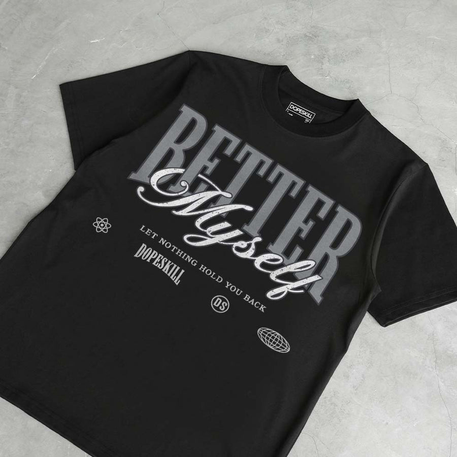 Wolf Grey 5s DopeSkill T-Shirt Better Myself Graphic