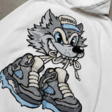 Wolf Grey 5s DopeSkill Hoodie Sweatshirt Wolf Grey 5s Graphic