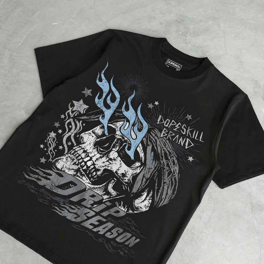 Wolf Grey 5s DopeSkill T-Shirt Drip Season Graphic