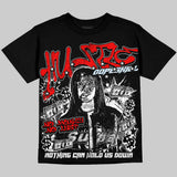 Cherry 11s Oversize Print 'No Money No Lust' DopeSkill Graphic T-shirt