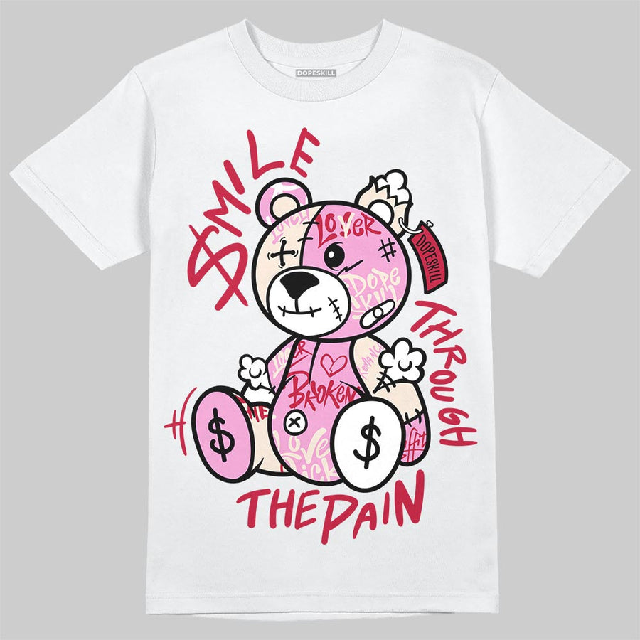 Travis Scott x “Pink Pack” 1s DopeSkill T-Shirt Smile Through The Pain Graphic