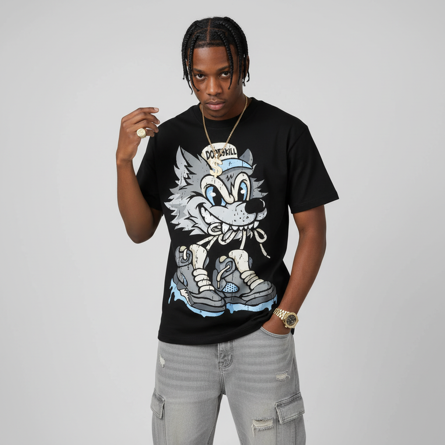 Wolf Grey 5s DopeSkill T-Shirt Wolf Grey 5s Graphic