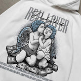 Wolf Grey 5s DopeSkill Hoodie Sweatshirt Real Lover Graphic