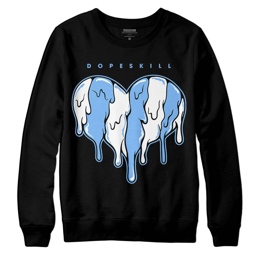 Powder Blue 9s DopeSkill Sweatshirt Slime Drip Heart Graphic