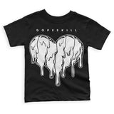 Panda White Black Dunk Low DopeSkill Toddler Kids T-shirt Slime Drip Heart Graphic