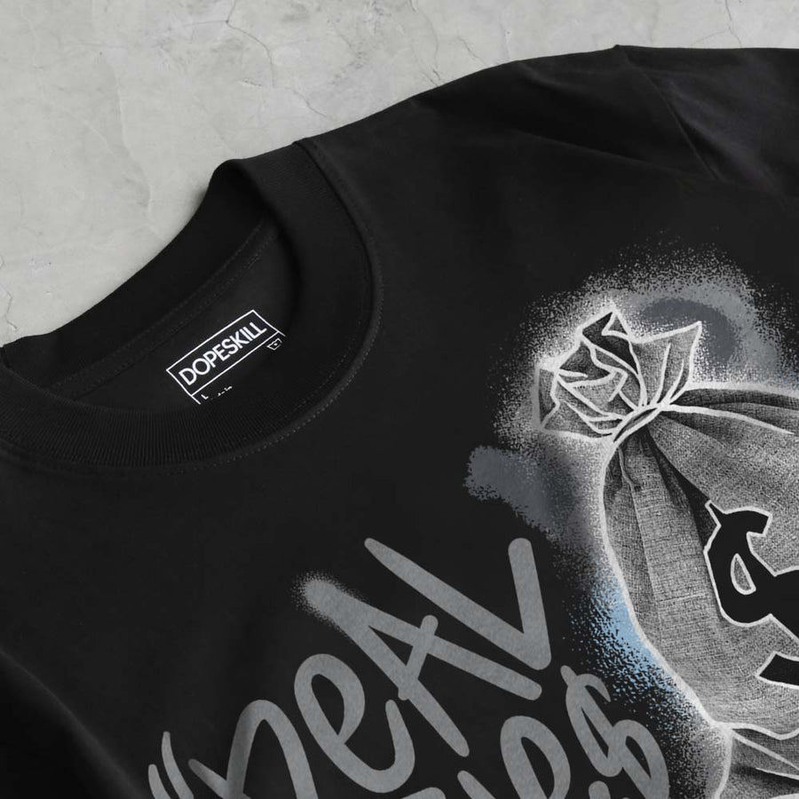 Wolf Grey 5s DopeSkill T-Shirt Real Ones Move In Silence Graphic
