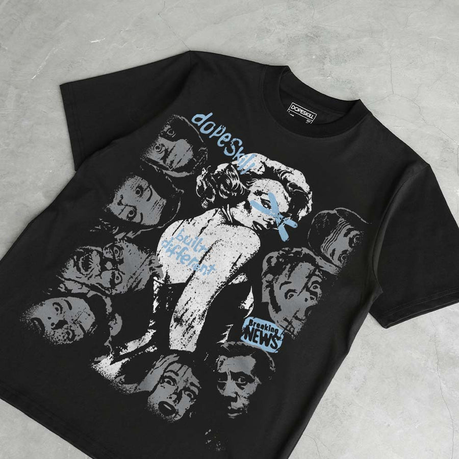 Wolf Grey 5s DopeSkill T-Shirt Built Different Graphic
