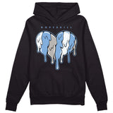 University Blue 5s DopeSkill Hoodie Sweatshirt Slime Drip Heart Graphic