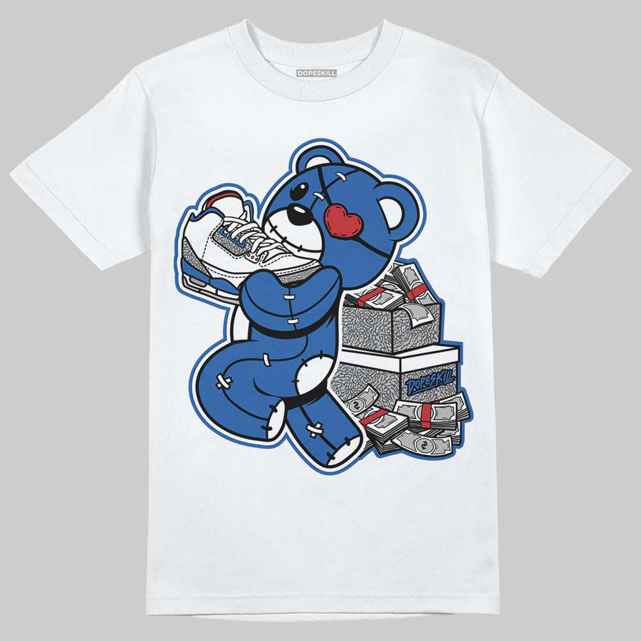 “True Blue” 3s DopeSkill T-Shirt Bear Steals Sneaker Graphic