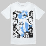 Black University Blue 5s DopeSkill T-Shirt Built Different Graphic