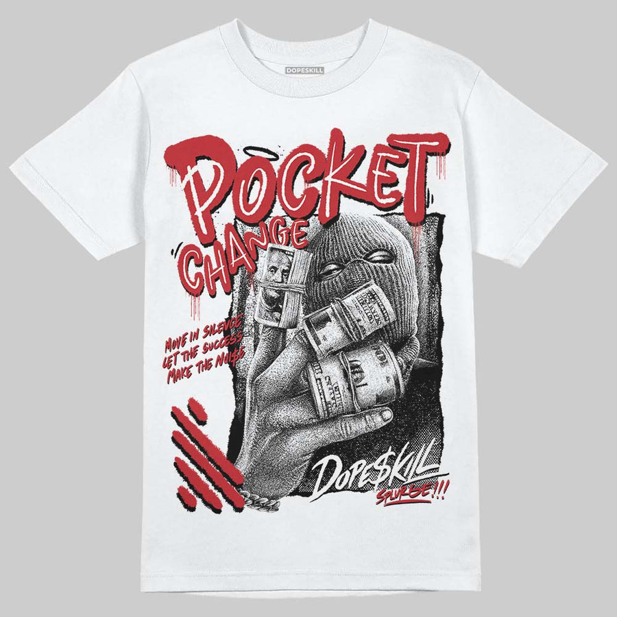 Fire Red “Black Tongue” 5s DopeSkill T-Shirt Pocket Change Graphic
