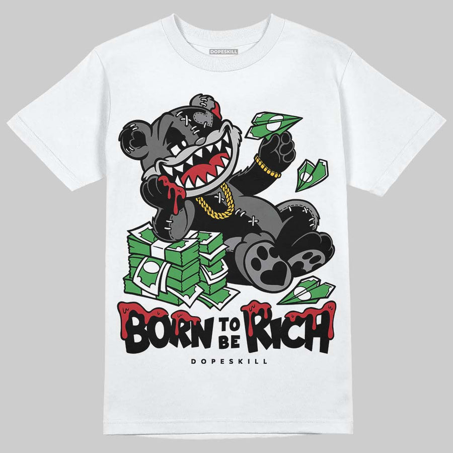 Black Cat 4s DopeSkill T-Shirt Born To Be Rich Graphic