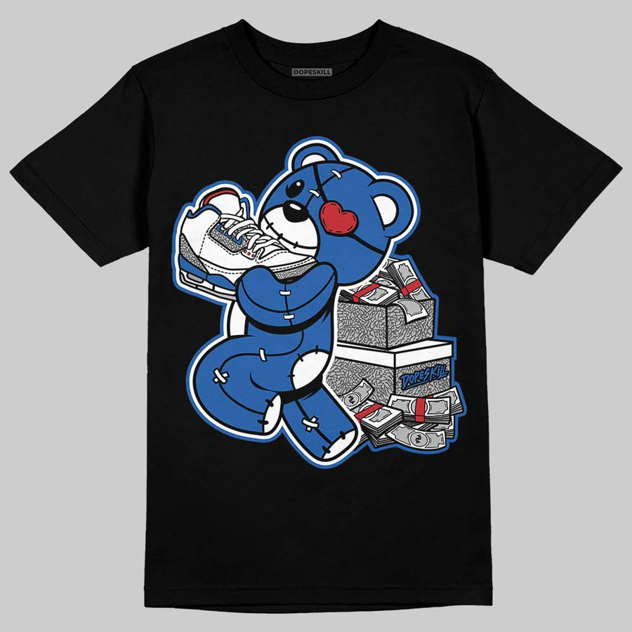 “True Blue” 3s DopeSkill T-Shirt Bear Steals Sneaker Graphic