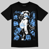 Black University Blue 5s DopeSkill T-Shirt Built Different Graphic