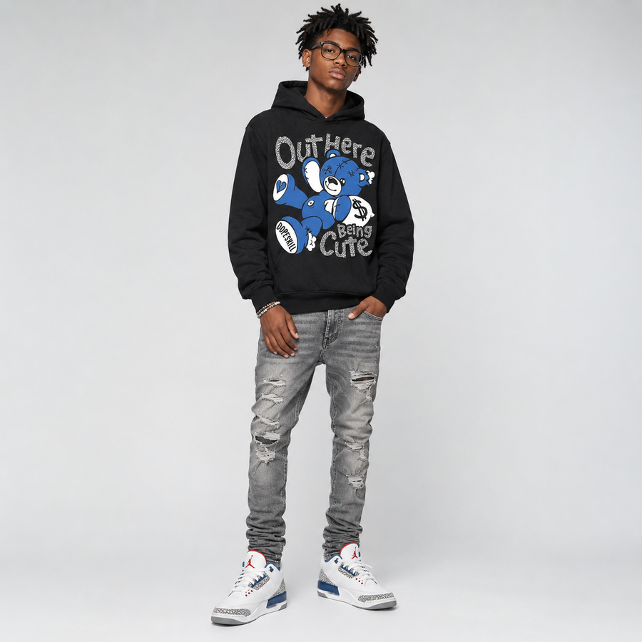 “True Blue” 3s DopeSkill Hoodie Sweatshirt Out Here Being Cute Graphic