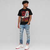 Sunset 5s DopeSkill T-Shirt Real Ones Move In Silence Graphic