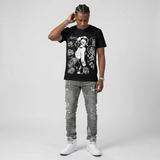 White Metallic 5s DopeSkill T-Shirt Built Different Graphic