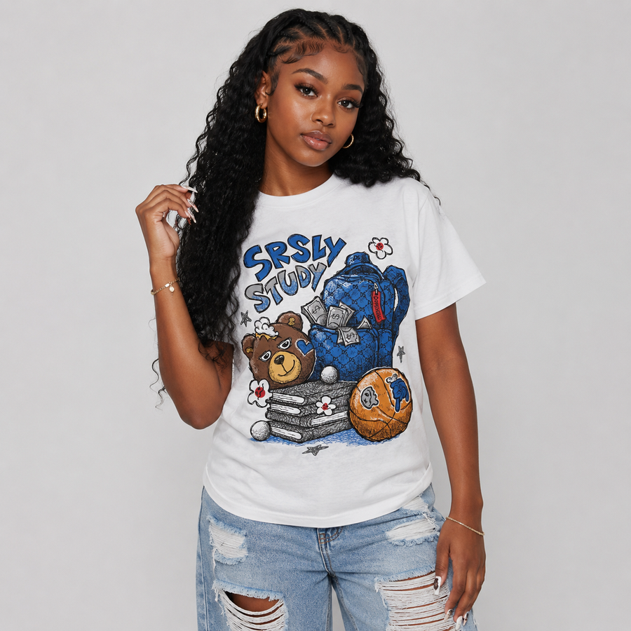“True Blue” 3s DopeSkill T-Shirt SRSLY Study Graphic