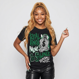 Pine Green 1s DopeSkill T-Shirt Real Ones Move In Silence Graphic