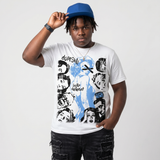 Black University Blue 5s DopeSkill T-Shirt Built Different Graphic