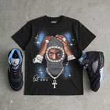 Black University Blue 5s DopeSkill T-Shirt Key of Life Graphic