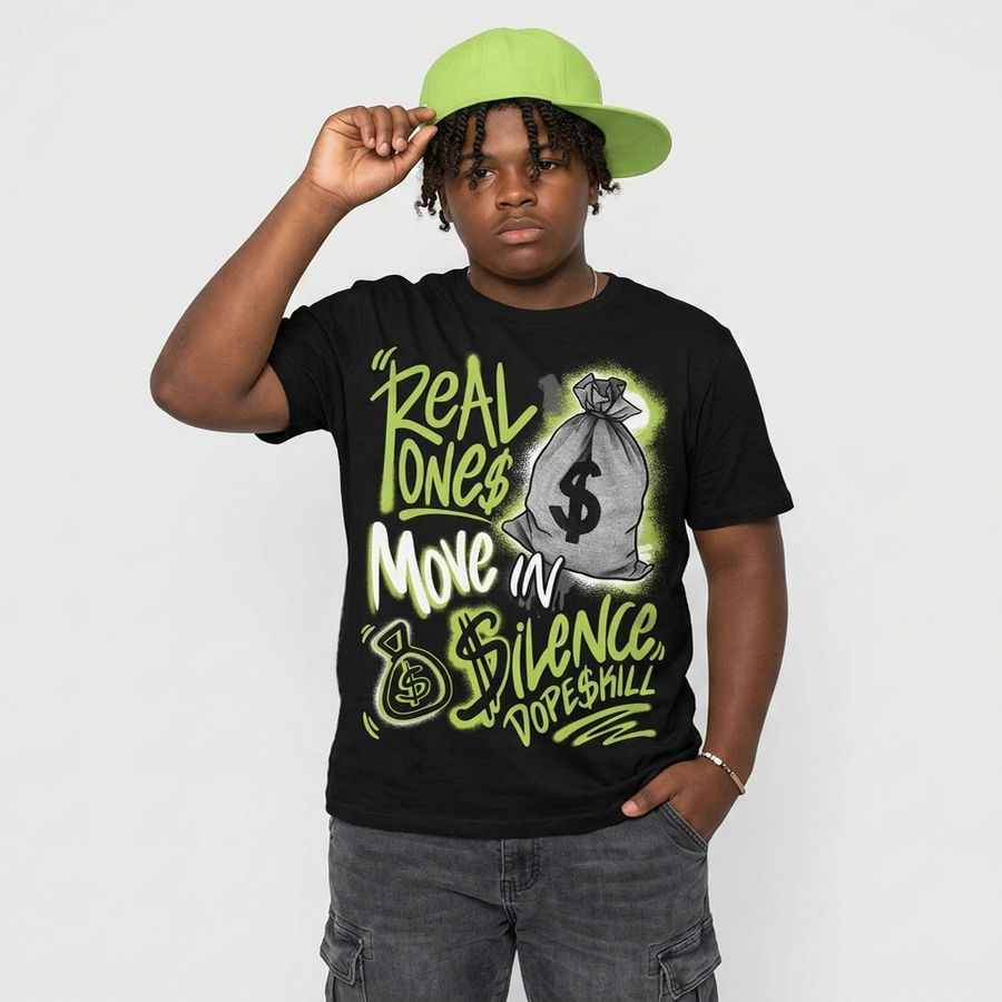 Foamposite One "Voltage" DopeSkill T-Shirt Real Ones Move In Silence Graphic