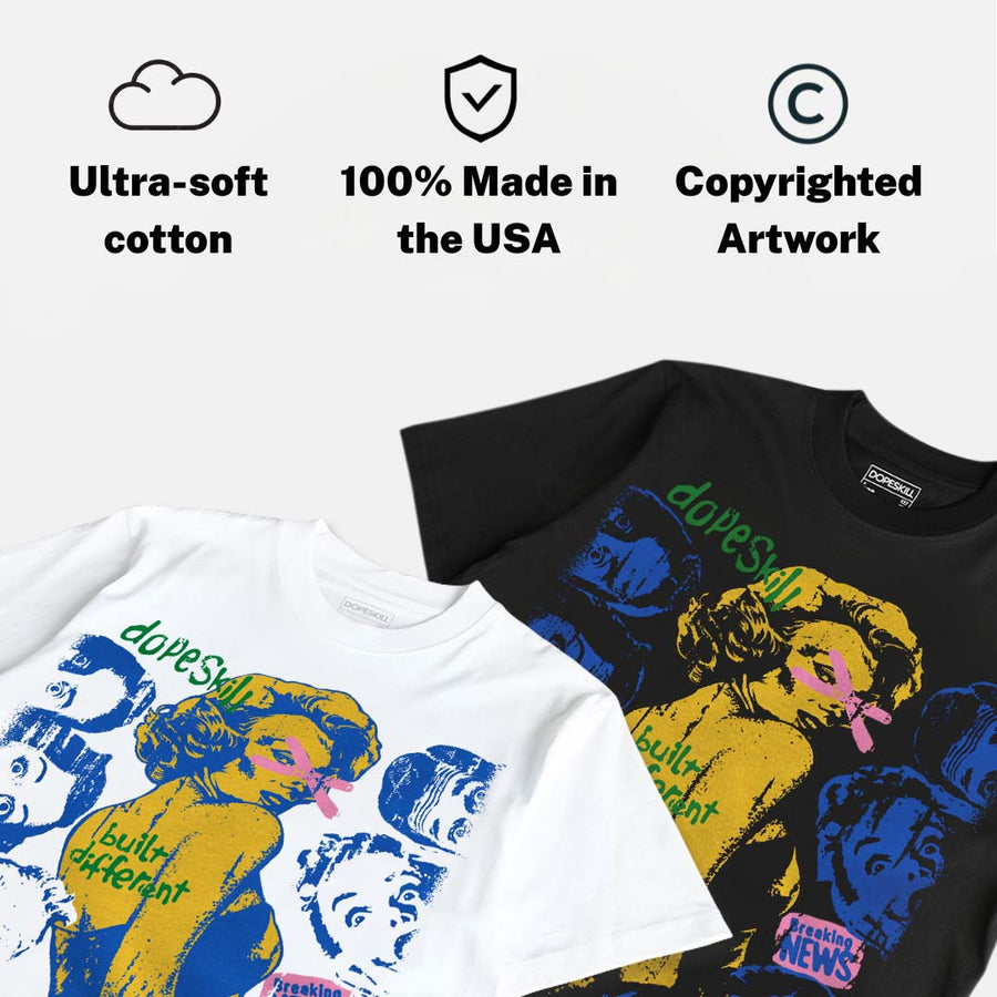Brazil 3s DopeSkill T-Shirt Built Different Graphic