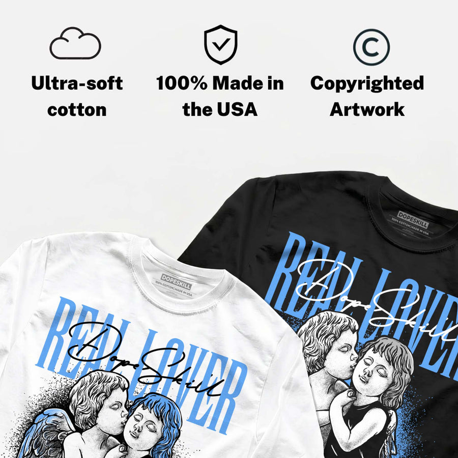 Black University Blue 5s DopeSkill Long Sleeve T-Shirt Real Lover Graphic