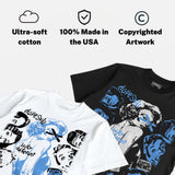 Black University Blue 5s DopeSkill T-Shirt Built Different Graphic