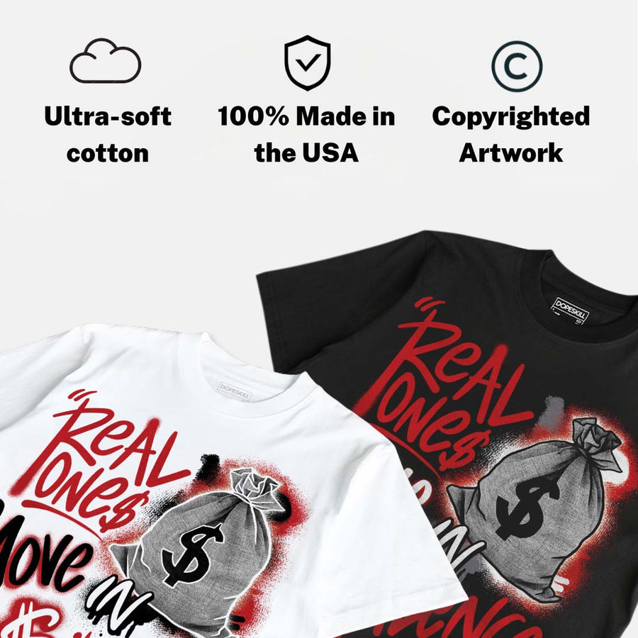 Foamposite One "Gym Red" DopeSkill T-Shirt Real Ones Move In Silence Graphic
