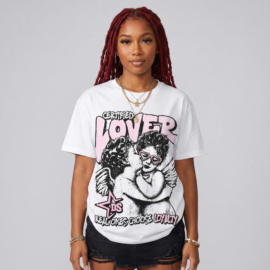 Iced Carmine 4s DopeSkill Oversize Print T-Shirt Real Ones Choose Loyalty Graphic
