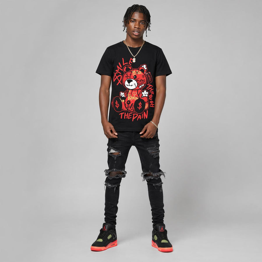 “Infrared 23” 4s DopeSkill T-Shirt Smile Through The Pain Graphic