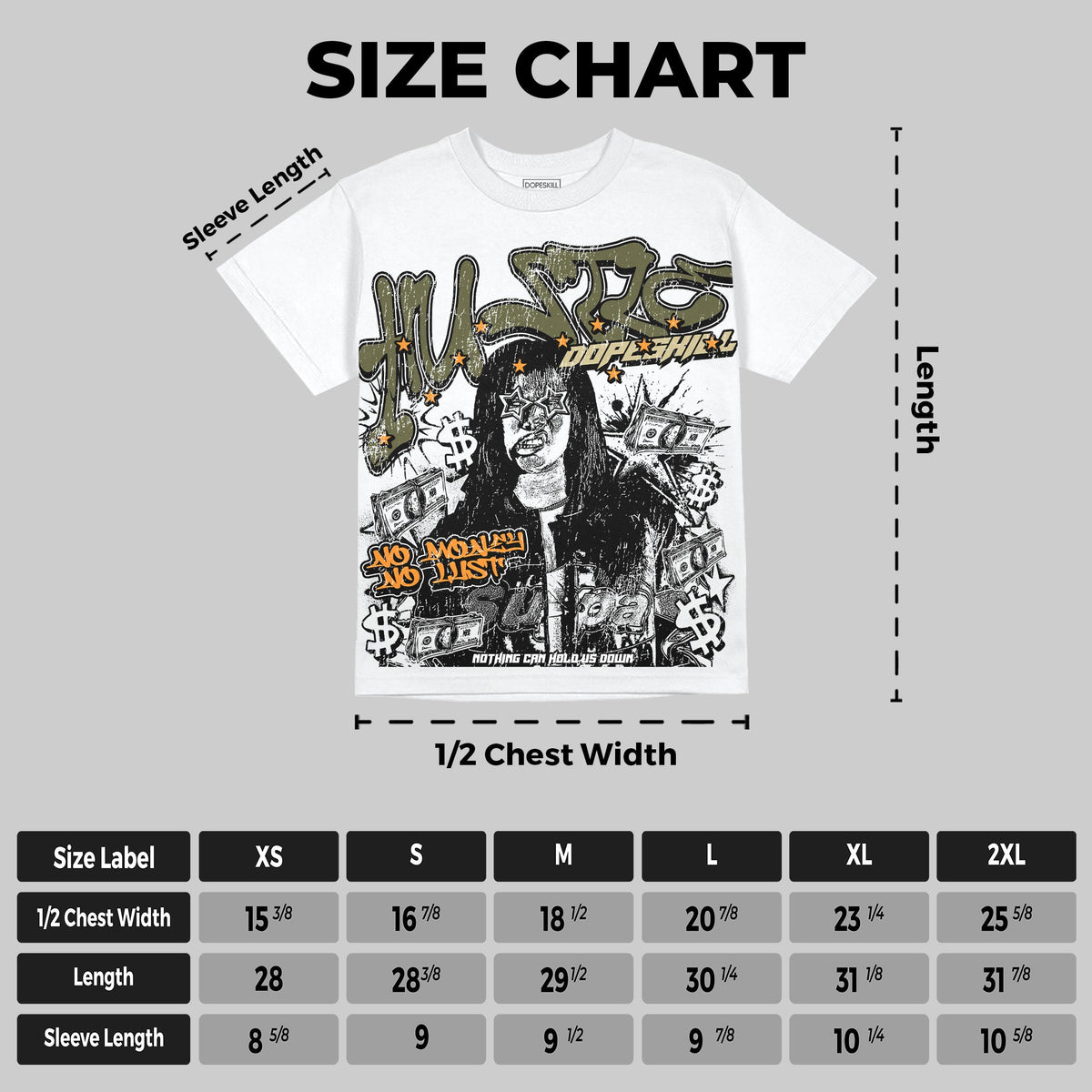 Olive Collection DopeSkill Oversize Print T-Shirt No Money No Lust Graphic