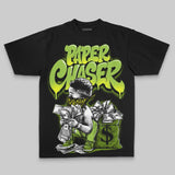 Green Oversize Print Paper Chaser Boy DopeSkill Graphic T-shirt