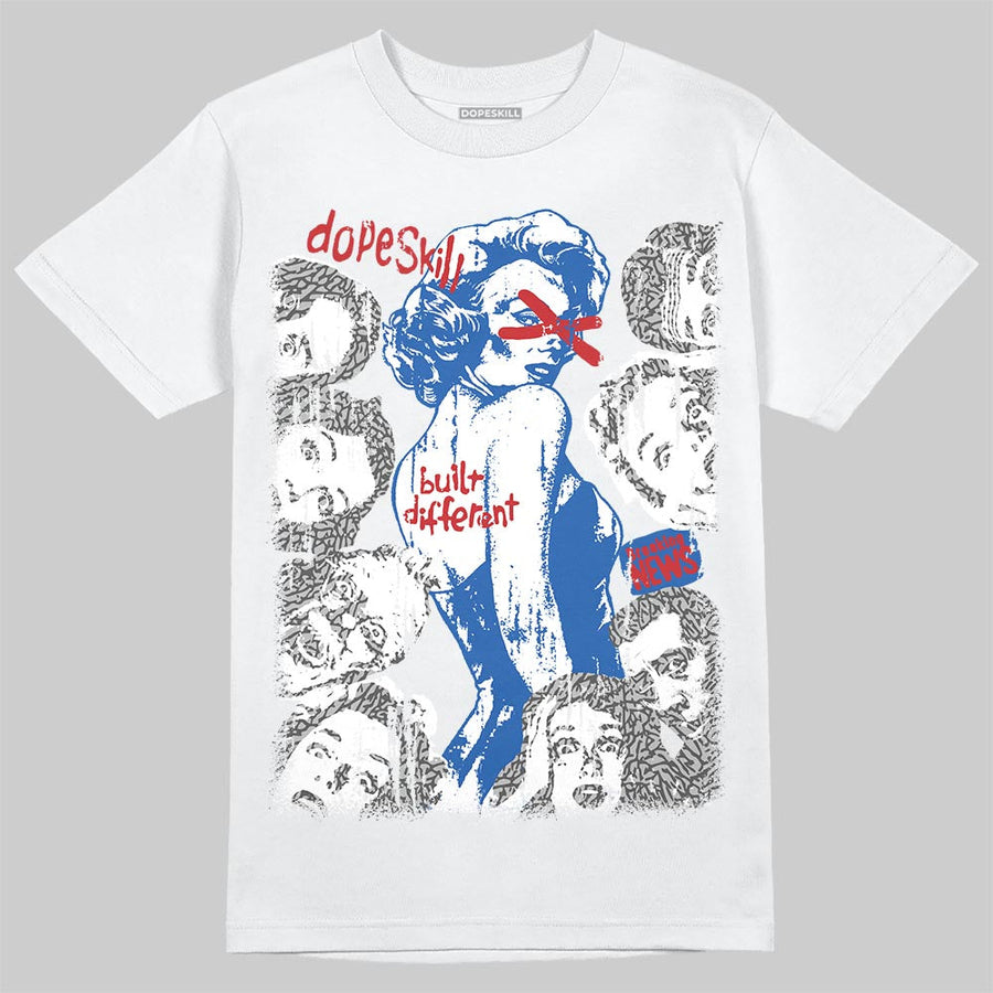 “True Blue” 3s DopeSkill T-Shirt Built Different Graphic