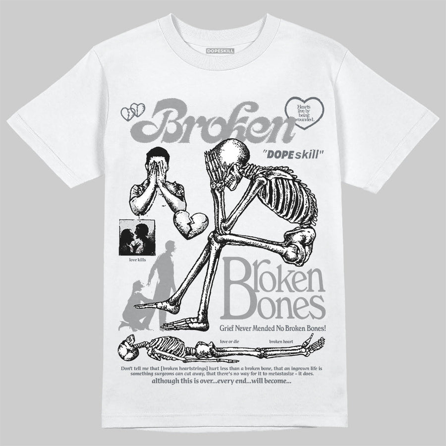 Wolf Grey 5s DopeSkill T-Shirt Broken Bones Graphic