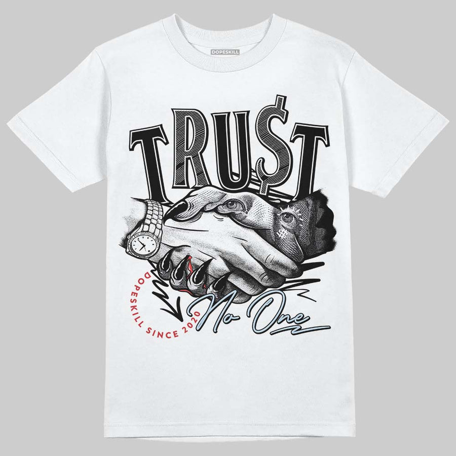 Black Metallic Reimagined 5s DopeSkill T-Shirt Trust No One Graphic