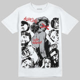 White Cement 4s DopeSkill T-Shirt Built Different Graphic